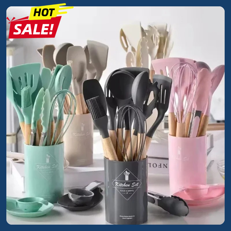 Silicone Spatula Set - Juego de utensilios de silicona de