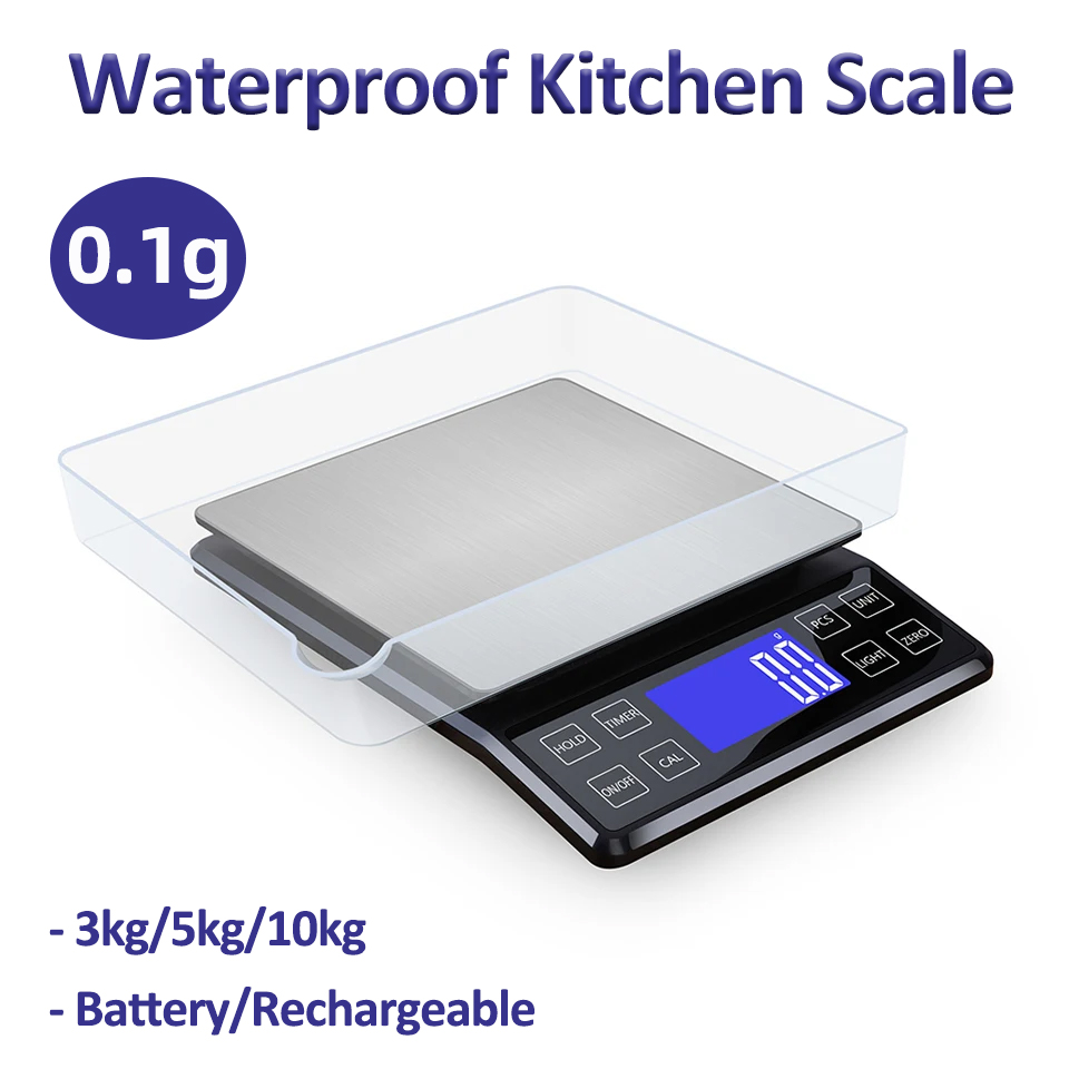 Kitchen Gadgets Electronic - Báscula Digital de acero inoxidable para
