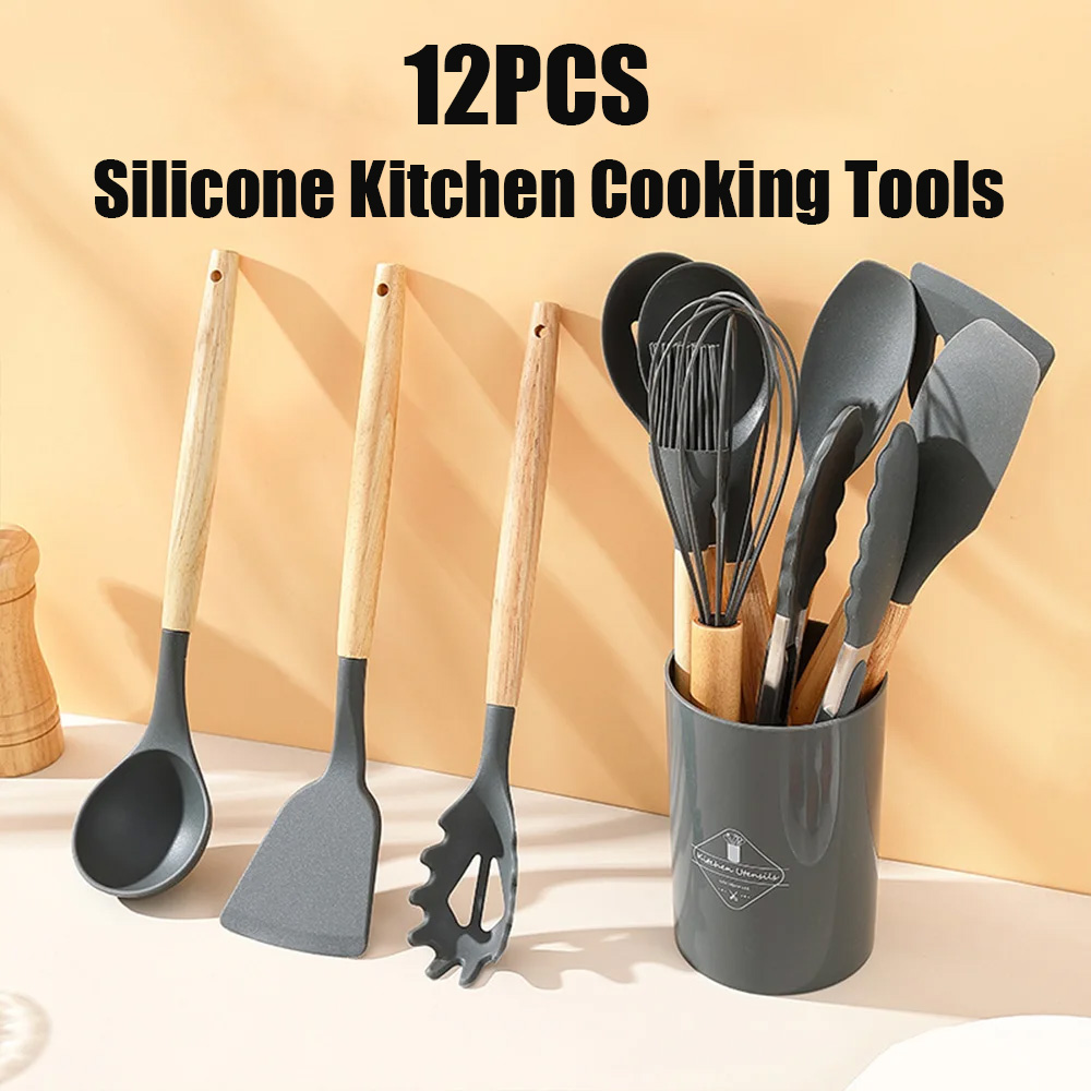 Silicone Spatula Set - 12 Uds utensilios de cocina de